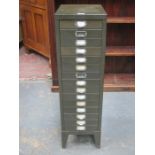 NARROW FIFTEEN DRAWER FILING CABINET