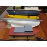 ASSORTMENT OF REMOTE CONTROL HULLS, FOR SPARES AND REPAIRS, THE LARGEST MEASURING 120cm,