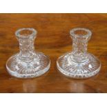 PAIR OF WATERFORD CRYSTAL CANDLE STANDS