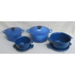 LE CREUSET CASSEROLE DISH WITH COVER,