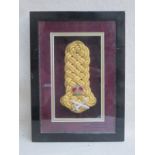 FRAMED SHOULDER CORD OF A SUBSTANTIVE MAJOR GENERAL WORN BY LT GEN SIR ADRIAN CARTON DE WIART (VC)