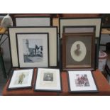 PARCEL OF VARIOUS FRAMED PRINTS AND VARIOUS MILITARY PHOTOGRAPHS