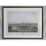 I CLARK, FRAMED POLYCHROME ENGRAVING DEPICTING 'THE CITY OF GLASGOW',