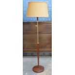 MID 20th CENTURY TEAK STANDARD LAMP WITH SHADE