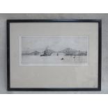 ROLAND LANGMAID, FRAMED MONOCHROME ETCHING, FORTH BRIDGE EDINBURGH,