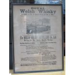 FRAMED ROYAL WELSH WHISKY CERTIFICATE OF ANALYSIS,