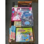 PARCEL OF BOARD GAMES AND CHILDREN'S TOYS INCLUDING BARBIE, ETC.