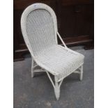 PAINTED WICKER CHAIR