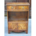 20th CENTURY BOW FRONTED MAHOGANY SIDE CABINET
