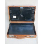 VINTAGE LEATHER WRITING CASE WITH FITTED INTERIOR