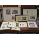 PARCEL OF FRAMED MILITARY RELATED PICTURES WITH FIRST DAY COVER ETC...