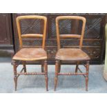 PAIR OF OAK BEDROOM CHAIRS