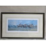 GILBERT HOLIDAY, LIMITED EDITION POLYCHROME PRINT OF ROYAL HORSE ARTILLERY, No165/500,