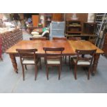 VICTORIAN MAHOGANY EXTENDING DINING TABLE, FOR RESTORATION,