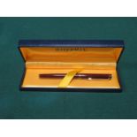 CASED WATERMAN FOUNTAIN PEN WITH 18ct GOLD NIB