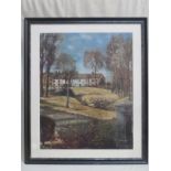 ALISTAIR ANDERSON, FRAMED ACRYLIC COUNTRY SCENE,