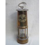 VINTAGE BRASS MINER'S LAMP BY E THOMAS & WILLIAMS LTD