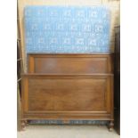 MAHOGANY DOUBLE BED WITH BASE