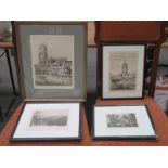 VARIOUS MONOCHROME PRINTS INCLUDING THE MARKET PLACE AT CIRENCESTER