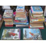 PARCEL OF CHILDREN'S BOOKS INCLUDING RUPERT ANNUALS, LADYBIRD BOOKS AND WINNIE THE POOH, ETC.