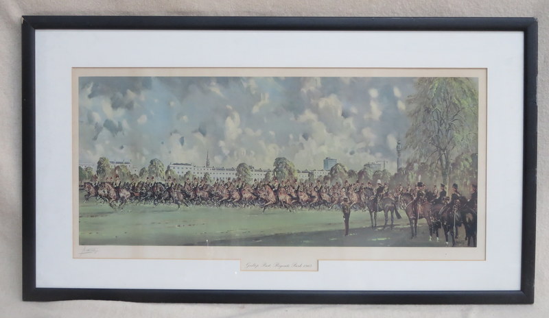 JOAN WANKLYN, PENCIL SINGED POLYCHROME MILITARY PRINT- GALLIPOLI- PAST, REGENT PAST 1964,