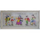 G WILDING, FRAMED EMBROIDERED DICKENS RELATED PICTURE,