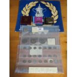 FA CUP CENTENARY COIN SET 1872-1972 PLUS VARIOUS CROWNS, HALF CROWNS AND FLORENS,