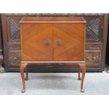 20th CENTURY MAHOGANY RECORD CABINET