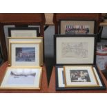 VARIOUS FRAMED HUNTING AND ANIMAL RELATED PRINTS