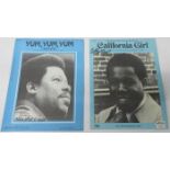 Collection of signed music sheets 3 x Eddie Floyd California Girl, Yum Yum Yum, Why Is The Wine
