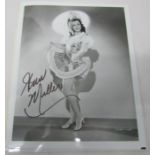 Ann Miller signed black and white photograph 25.5cms x 20.5cms