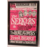 The Seekers Framed Handbill for Birmingham Theatre fully signed 37cms x 24cms