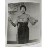 An early Shirley Bassey signed photograph inscribed Dear David So I?m A Collectors Piece Am