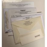 Eleven Envelopes containing invites to event?s and concerts organized by David Gest (11)