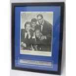 Smokey Robinson and the Miracles - signed black and white photograph, fully signed with