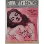 Now and Forever sheet music from The Outlaw signed by Jane Russell