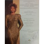 Second Annual International Achievement in Art Programme with Whitney Houston on cover