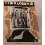 The Four Tops If I Were A Carpenter sheet music fully signed