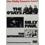 The O?Jays & Billy Paul Tour Programme with signed Billy Paul Photograph