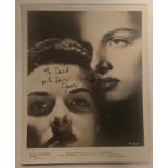 Jane Russell signed The Outlaw original promotional photograph signed To David with love