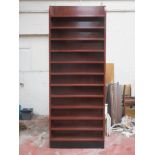 Set of four 20th century bespoke highly polished and veneered storage shelves, possibly for CD's