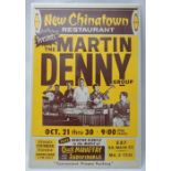 Four concert posters The Soul Survivors, Donna Loren, Ginny Tiu and Martin Denny (4)