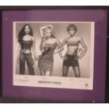 Destiny's Child - black and white promotional photograph, fully signed framed and glazed. 19cms x