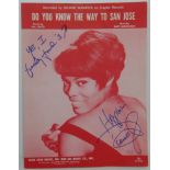 Dionne Warwick Do You Know The Way To San Jose inscribed ?Yes I Finally Found It Happiness Dionne?