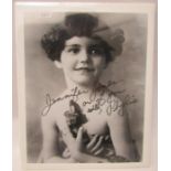 Jennifer Jones signed black and white photograph signed ?Jennifer Jones or if you will Phylis?