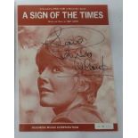 Petula Clark signed sheet music for Color My Mind, Who Am I, You?re The One, A Sign Of The Times,