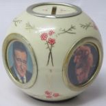 Money box featuring Elvis Presley and John Wayne 1960?s