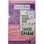 Sandi Shaw Talk of The Town Leicester Square 1967 Concert Poster. 102cms x 31.5cms