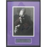 Isaac Hayes Signed black & white photograph framed and mounted 23.5cms x 17cms
