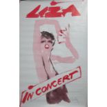 Liza In Concert 1980?s poster 91.5cms x 61cms